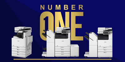 Three printers in front of number 1