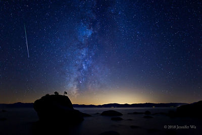 Shooting Star Over Lake Tahoe