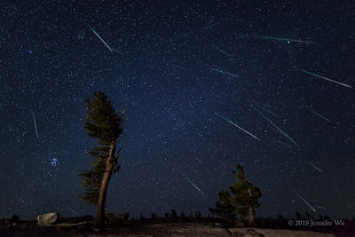 Perseids Meteor Shower Composite