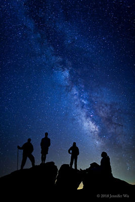 Shot of hikers at Yosemite National park