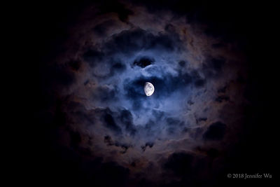 Half Moon and Clouds