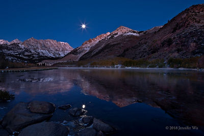 Moonburst in Eastern Sierra Nevada