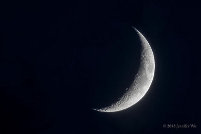 Crescent Moon with a Point-and-Shoo