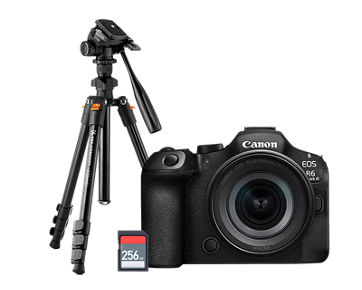 KIT EOS R6 MARK III RF 24-105 STM + TRIPIE K234A0 + KINGSTON SDXC CANVAS GO 256GB