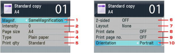 Change the copy settings - MX870