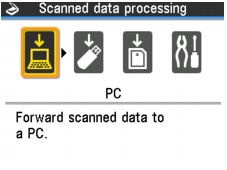 Saving Scanned Data to a USB Flash Drive or Memory Card - MX860