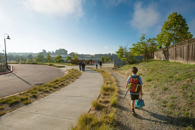 Kids walking to school