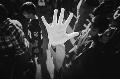 Hand black and white