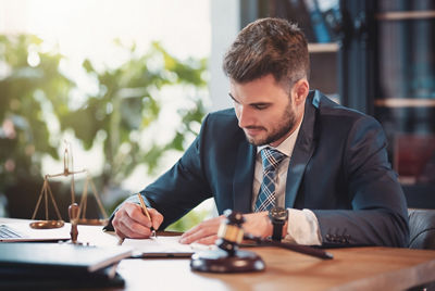 Lawyer at a desk