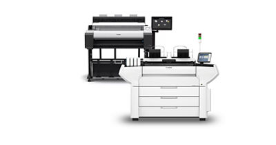 Image of the colorWAVE T65 and imagePROGRAF TM-355 MFP Z36