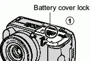 Installing the batteries in a PowerShot S2 IS and S3 IS