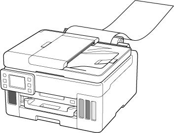 Load long-length paper without pulling out the paper support