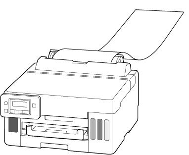 Load long-length paper without pulling out the paper support