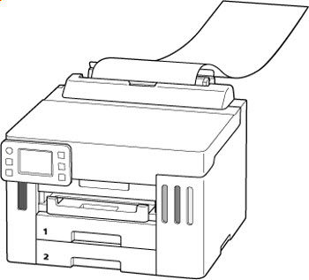 Load long-length paper without pulling out the paper support