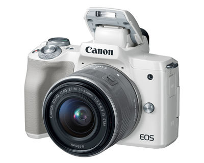 Canon EOS M50 - White with EF-M 15-45mm 3Q Flash