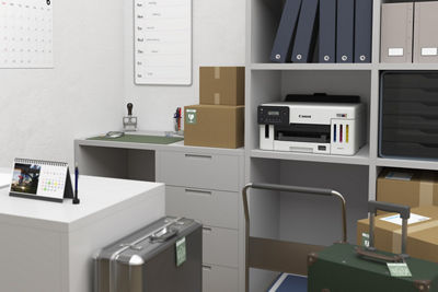 MAXIFY GX5120 - 3 Quarter View on a Bookshelf