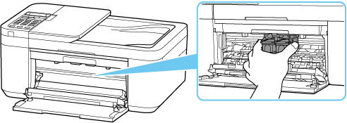 When moving the ink cartridge holder, hold the top of the ink cartridge holder and slide it slowly to the far right or left