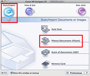 Scan using MP Navigator EX - MX892 (Mac)