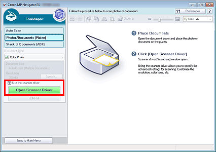 Adjusting Output (Scan) Resolution (Windows) - MX432 / MX439