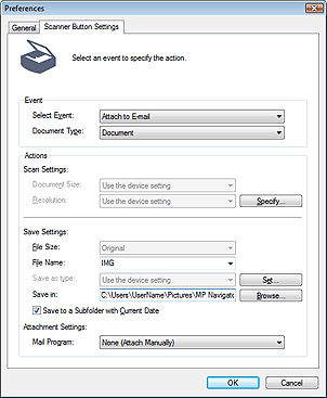 Scanning using the Operation Panel (Windows) - MX350