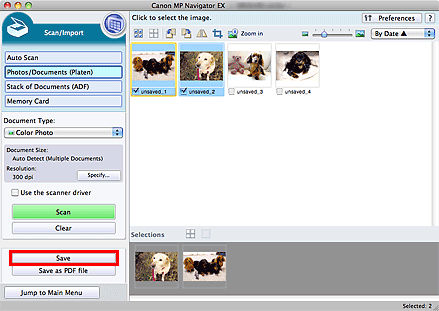 Scan With MP Navigator on a PIXMA MX882 to a Mac