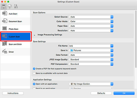 IJ Scan Utility - Scanning Multiple Originals at One Time (Mac) - TS8020