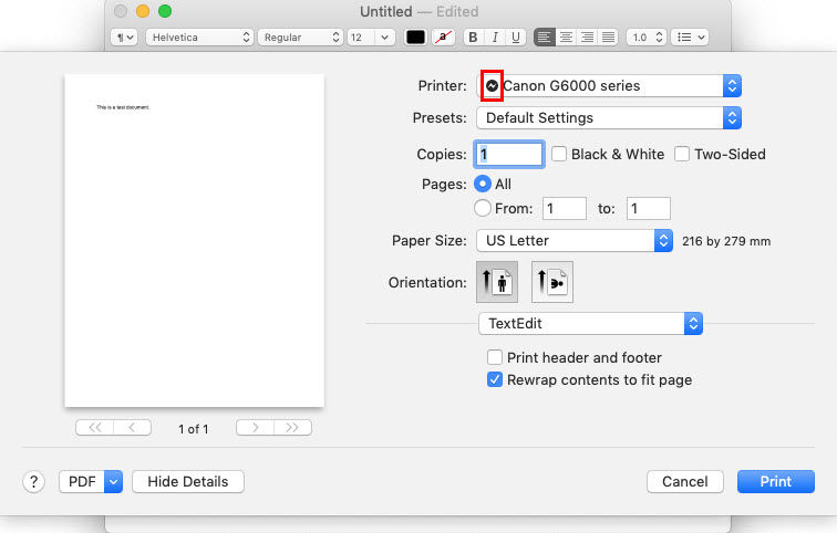 Printer is Offline (USB) - MG2920 / MG2922 / MG2924