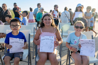 Families attending the event received custom marine life coloring books, which were printed on the Canon imagePRESS V1000 digital press.