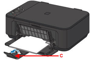 Paper output support in extended position