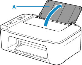 Open the paper support (A)