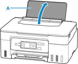Open the paper support (A)