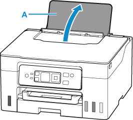 Open the paper support (A)
