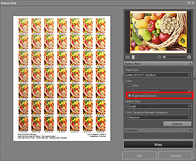 Print Studio Pro - Adjusting the Brightness/Contrast by Looking at Patterns