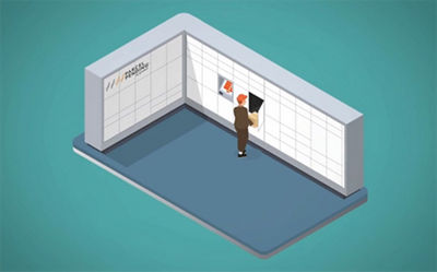 Image of a man using a parcel locker