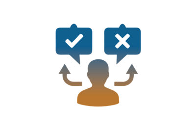 Person comtemplating a decision