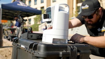 Man with a PTZ camera