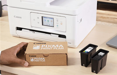 PIXMA TS7720 - Printer with Inks in Front of it