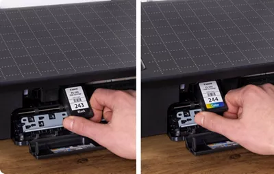 PIXMA TS302a - Person Changing Ink Cartidges