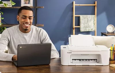 PIXMA TS3720 - Person Printing from Chromebook