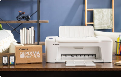 PIXMA TS3720 - Printer with Inks Next to it