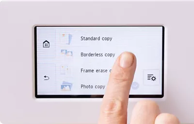 PIXMA TS9521Ca - Person Using Touch Screen