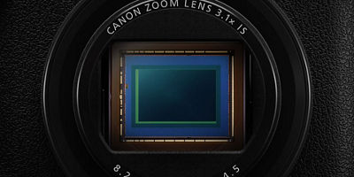 PowerShot V1 - Close Up of Sensor