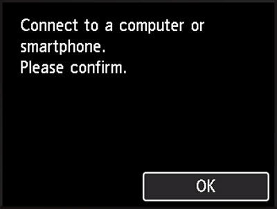 Connect to a computer or smartphone. Please confirm.