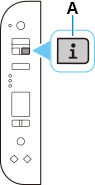 Press the Information button (A) on the printer