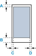 Printable area for envelopes