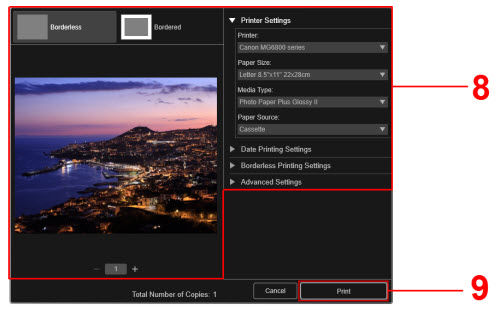 Print Photos Using My Image Garden Software - PIXMA MX922