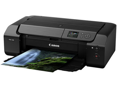 Canon PIXMA PRO-200 - Slant With Paper Loaded