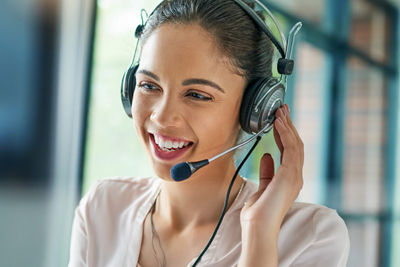 Support Person with a Headset