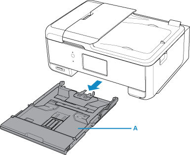 Pull the cassette (A) out of the printer