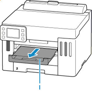 Pull out the paper output tray (I)